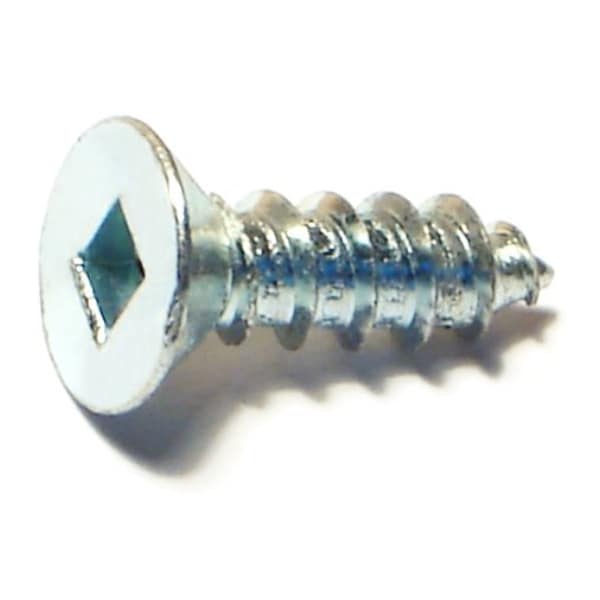 Midwest Fastener Sheet Metal Screw, #12 x 3/4 in, Zinc Plated Steel Flat Head Square Drive, 100 PK 08627 - main